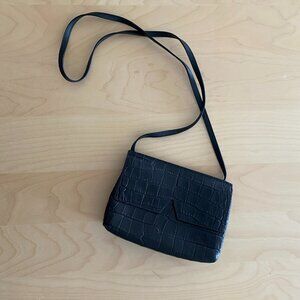 Black Vince Crossbody Shoulder Bag